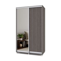 РОЛАНД Шкаф-купе с зеркалом Анкор темный (450*1300) Р432 в Серове - serov.mebel24.online | фото