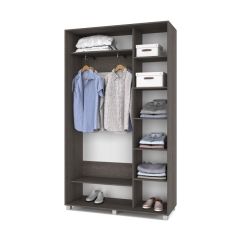 РОЛАНД Шкаф-купе с зеркалом Анкор темный (450*1300) Р432 в Серове - serov.mebel24.online | фото 3