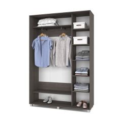 РОЛАНД Шкаф-купе с зеркалом Анкор темный (450*1500) Р452 в Серове - serov.mebel24.online | фото 3