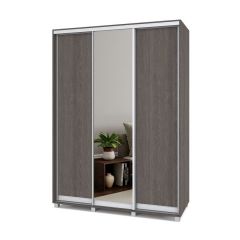 РОЛАНД Шкаф-купе с зеркалом Анкор темный (450*1600) Р462 в Серове - serov.mebel24.online | фото 2