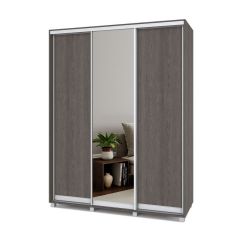 РОЛАНД Шкаф-купе с зеркалом Анкор темный (450*1700) Р472 в Серове - serov.mebel24.online | фото 2