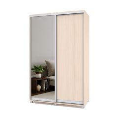 РОЛАНД Шкаф-купе с зеркалом Млечный дуб (450*1400) Р442 в Серове - serov.mebel24.online | фото 2