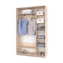 РОЛАНД Шкаф-купе с зеркалом Млечный дуб (450*1400) Р442 в Серове - serov.mebel24.online | фото 3