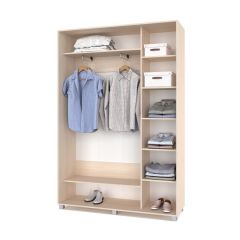 РОЛАНД Шкаф-купе с зеркалом Млечный дуб (450*1500) Р452 в Серове - serov.mebel24.online | фото 3