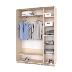 РОЛАНД Шкаф-купе с зеркалом Млечный дуб (450*1600) Р462 в Серове - serov.mebel24.online | фото 3