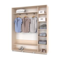 РОЛАНД Шкаф-купе с зеркалом Млечный дуб (450*1800) Р482 в Серове - serov.mebel24.online | фото 2
