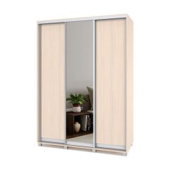 РОЛАНД Шкаф-купе с зеркалом Млечный дуб (600*1600) Р662 в Серове - serov.mebel24.online | фото