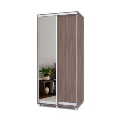 РОЛАНД Шкаф-купе с зеркалом Шимо темный (450*1000) Р402 в Серове - serov.mebel24.online | фото 2