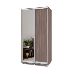РОЛАНД Шкаф-купе с зеркалом Шимо темный (450*1100) Р412 в Серове - serov.mebel24.online | фото 2