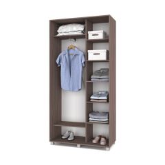 РОЛАНД Шкаф-купе с зеркалом Шимо темный (450*1100) Р412 в Серове - serov.mebel24.online | фото 3