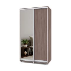 РОЛАНД Шкаф-купе с зеркалом Шимо темный (450*1200) Р422 в Серове - serov.mebel24.online | фото 2