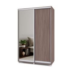 РОЛАНД Шкаф-купе с зеркалом Шимо темный (450*1400) Р442 в Серове - serov.mebel24.online | фото 2