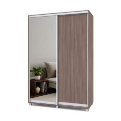 РОЛАНД Шкаф-купе с зеркалом Шимо темный (450*1500) Р452 в Серове - serov.mebel24.online | фото 2
