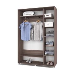 РОЛАНД Шкаф-купе с зеркалом Шимо темный (450*1500) Р452 в Серове - serov.mebel24.online | фото 3