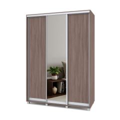 РОЛАНД Шкаф-купе с зеркалом Шимо темный (450*1600) Р462 в Серове - serov.mebel24.online | фото 2
