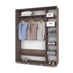 РОЛАНД Шкаф-купе с зеркалом Шимо темный (450*1700) Р472 в Серове - serov.mebel24.online | фото 2