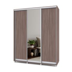РОЛАНД Шкаф-купе с зеркалом Шимо темный (450*1800) Р482 в Серове - serov.mebel24.online | фото