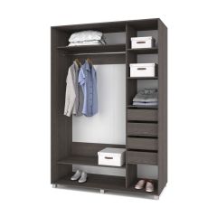 РОЛАНД Шкаф-купе зеркалом Анкор темный (600*1500) Р652 в Серове - serov.mebel24.online | фото 4
