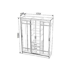 Шкаф-купе ШКП 1 (Венге/Ясень Анкор светлый) в Серове - serov.mebel24.online | фото 3