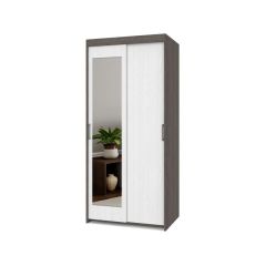 ТОМАС Шкаф-купе с зеркалом Анкор темный/светлый Т22 в Серове - serov.mebel24.online | фото