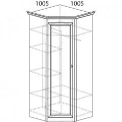 Шкаф угловой №662 "Флоренция" Фасад глухой (угол 1005*1005) Дуб оксфорд в Серове - serov.mebel24.online | фото 2