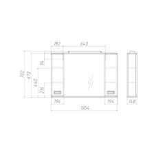 Шкаф-зеркало Cube 100 Эл. Домино (DC5013HZ) в Серове - serov.mebel24.online | фото 2