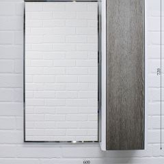 Шкаф-зеркало Uno 60 Дуб серый левый/правый Домино (DU1503HZ) в Серове - serov.mebel24.online | фото 7