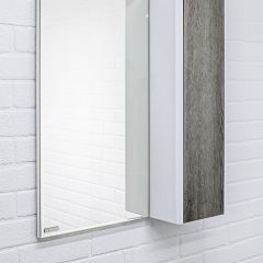 Шкаф-зеркало Uno 60 Дуб серый левый/правый Домино (DU1503HZ) в Серове - serov.mebel24.online | фото 9