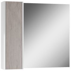 Шкаф-зеркало Uno 80 Дуб серый левый/правый Домино (DU1504HZ) в Серове - serov.mebel24.online | фото 6