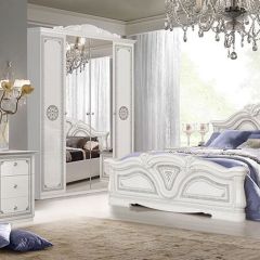 Спальня Грация (комплект 4 дв.) белый/серебро в Серове - serov.mebel24.online | фото