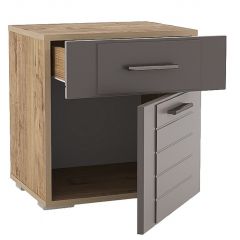 Спальня Livorno Тумба НМ 013.62 Х (Софт Графит/Дуб Бунратти) в Серове - serov.mebel24.online | фото 2
