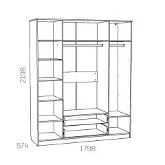 НМ 011.84 Х Шкаф комбинированный "Оливия" в Серове - serov.mebel24.online | фото 3