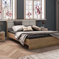 Спальня Соната Тумба прикроватная (Белый/Дуб Крафт Золотой) в Серове - serov.mebel24.online | фото 3
