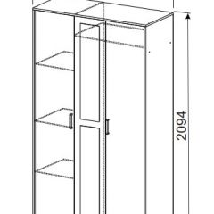 Спальный гарнитур МСП-1 (Дуб золотой/Камень темный) 1400 в Серове - serov.mebel24.online | фото 9