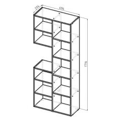 Стеллаж Элемент-2 (дуб сонома) в Серове - serov.mebel24.online | фото 5