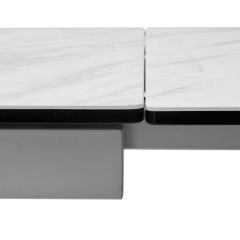 Стол BELLUNO 160 MARBLES KL-99 Белый мрамор матовый, итальянская керамика/ белый каркас, ®DISAUR в Серове - serov.mebel24.online | фото 7