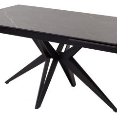 Стол FORIO 160 MATT BLACK MARBLE SOLID CERAMIC / BLACK, ®DISAUR в Серове - serov.mebel24.online | фото