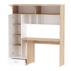 Стол компьютерный ПКС-1 (дуб сонома/белый глянец) в Серове - serov.mebel24.online | фото 3