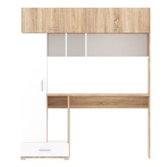 Стол компьютерный ПКС-1 (дуб сонома/белый глянец) в Серове - serov.mebel24.online | фото 4
