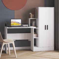 Стол компьютерный СКМ-1 ЛДСП Белый в Серове - serov.mebel24.online | фото