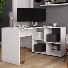 Стол компьютерный угловой СКМУ-4 Белый в Серове - serov.mebel24.online | фото