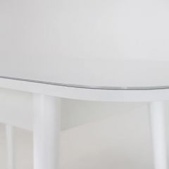 Стол раскладной со стеклом (опоры массив цилиндрический) "Хоста" в Серове - serov.mebel24.online | фото 6
