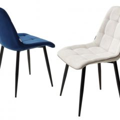 Стул CHIC BLUVEL-86 NAVY BLUE / черный каркас М-City в Серове - serov.mebel24.online | фото 2