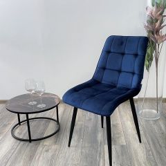 Стул CHIC BLUVEL-86 NAVY BLUE / черный каркас М-City в Серове - serov.mebel24.online | фото 5