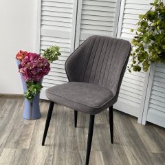 Стул VENA, цвет B28 Темно-серый, велюр / черный каркас М-City в Серове - serov.mebel24.online | фото 3