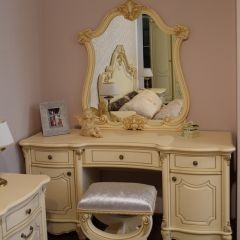 Туалетный стол + Зеркало Мона Лиза (крем) в Серове - serov.mebel24.online | фото 6