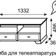 Тумба для телеаппаратуры Венеция 13 бодега в Серове - serov.mebel24.online | фото