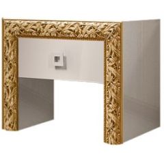 Тумба прикроватная Тиффани Premium слоновая кость/золото (ТФТП-1(П) в Серове - serov.mebel24.online | фото