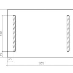 Зеркало Good Light 2-100 с подсветкой Домино (GL7016Z) в Серове - serov.mebel24.online | фото 3