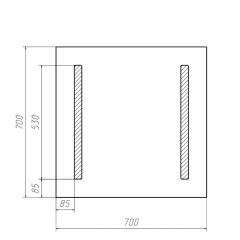 Зеркало Good Light 2-70 с подсветкой Домино (GL7012Z) в Серове - serov.mebel24.online | фото 6